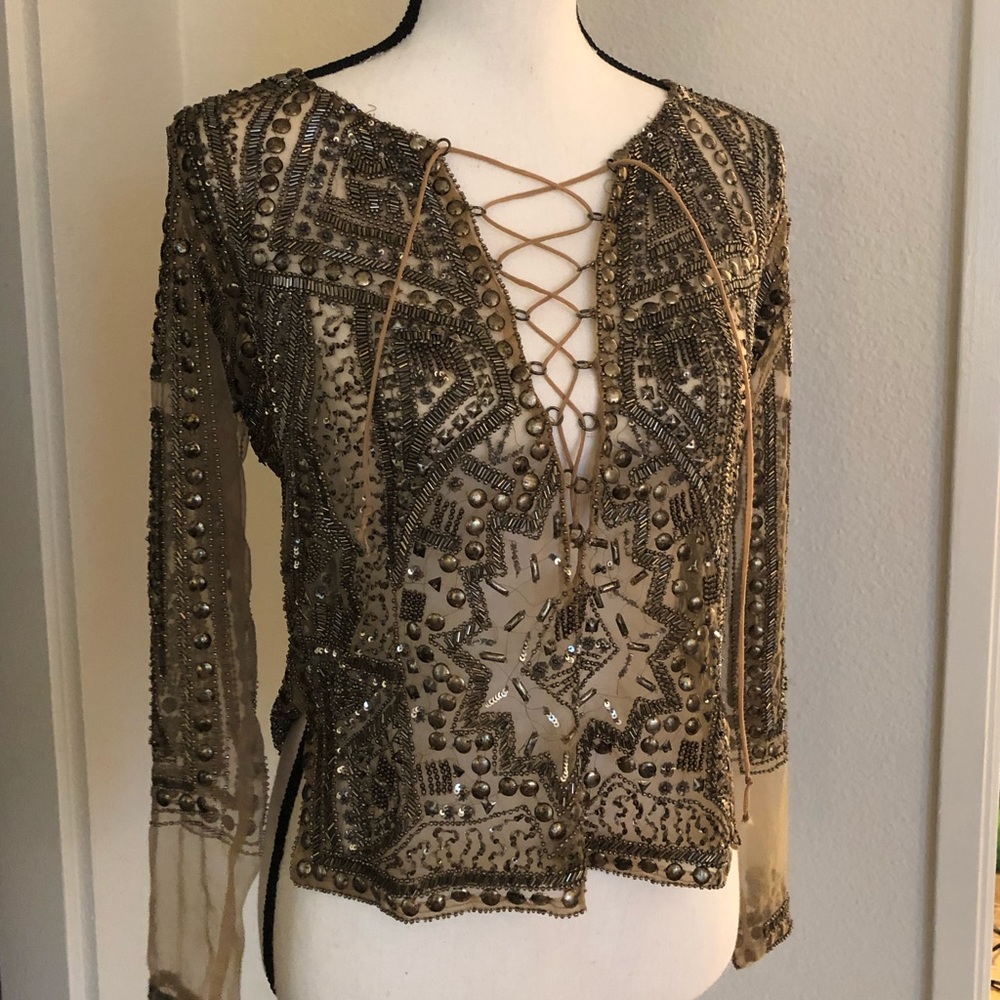 New Zara embellished limited edition top